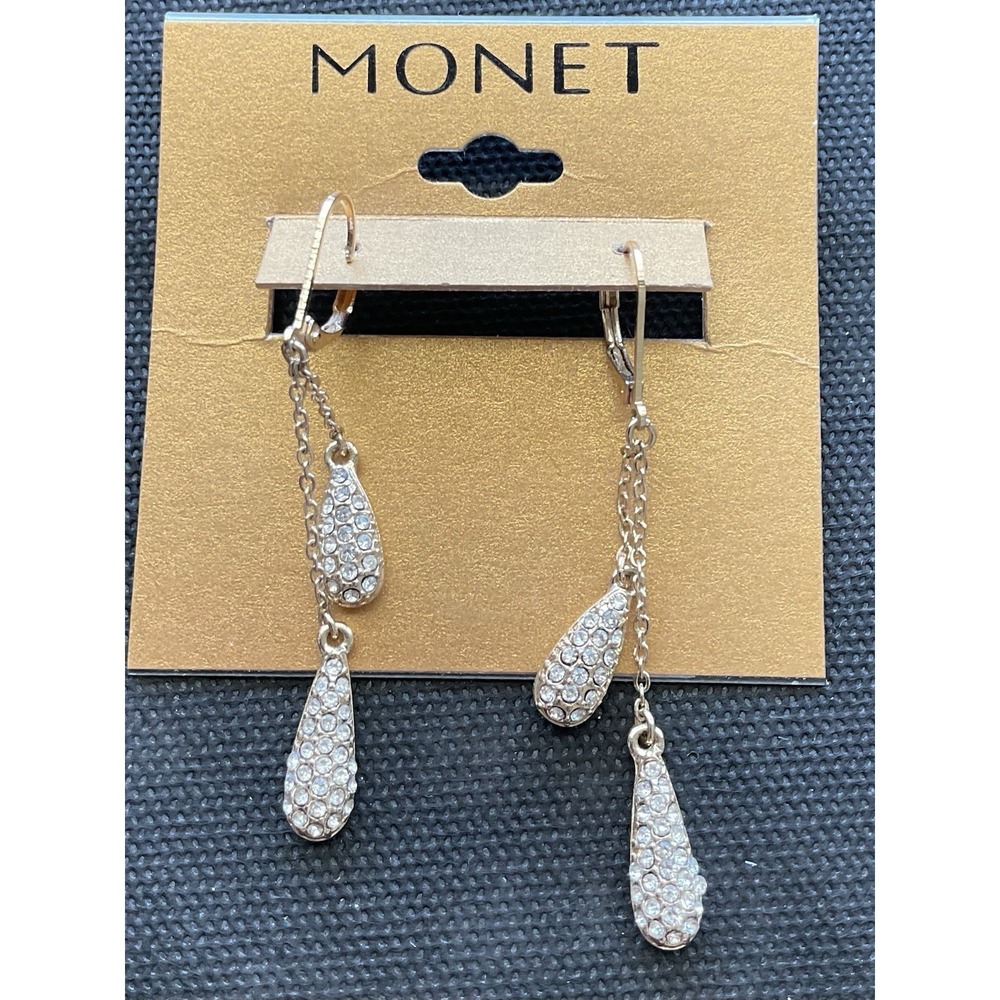 Monet Jewelry Gold Tone Linear Women's Drop Earrings